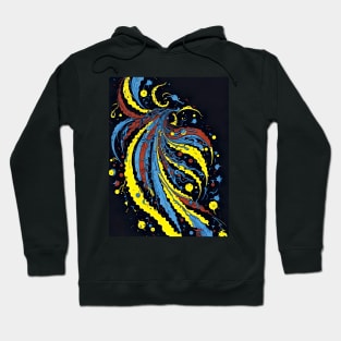 Abstract Colorful Paint Spill Hoodie